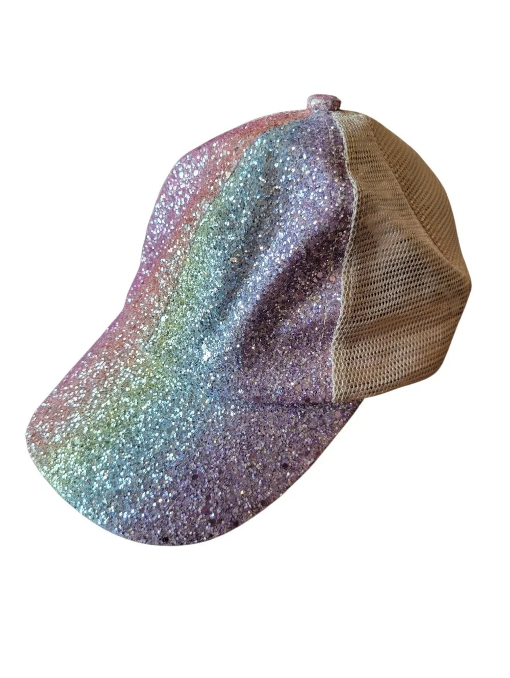 Glitter Pastel Rainbow Trucker Hat